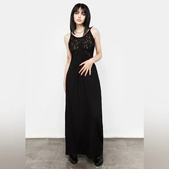 NWT Disturbia Everything Libertina Lace Panel Slip Dress Size US 4 - Picture 5 of 7